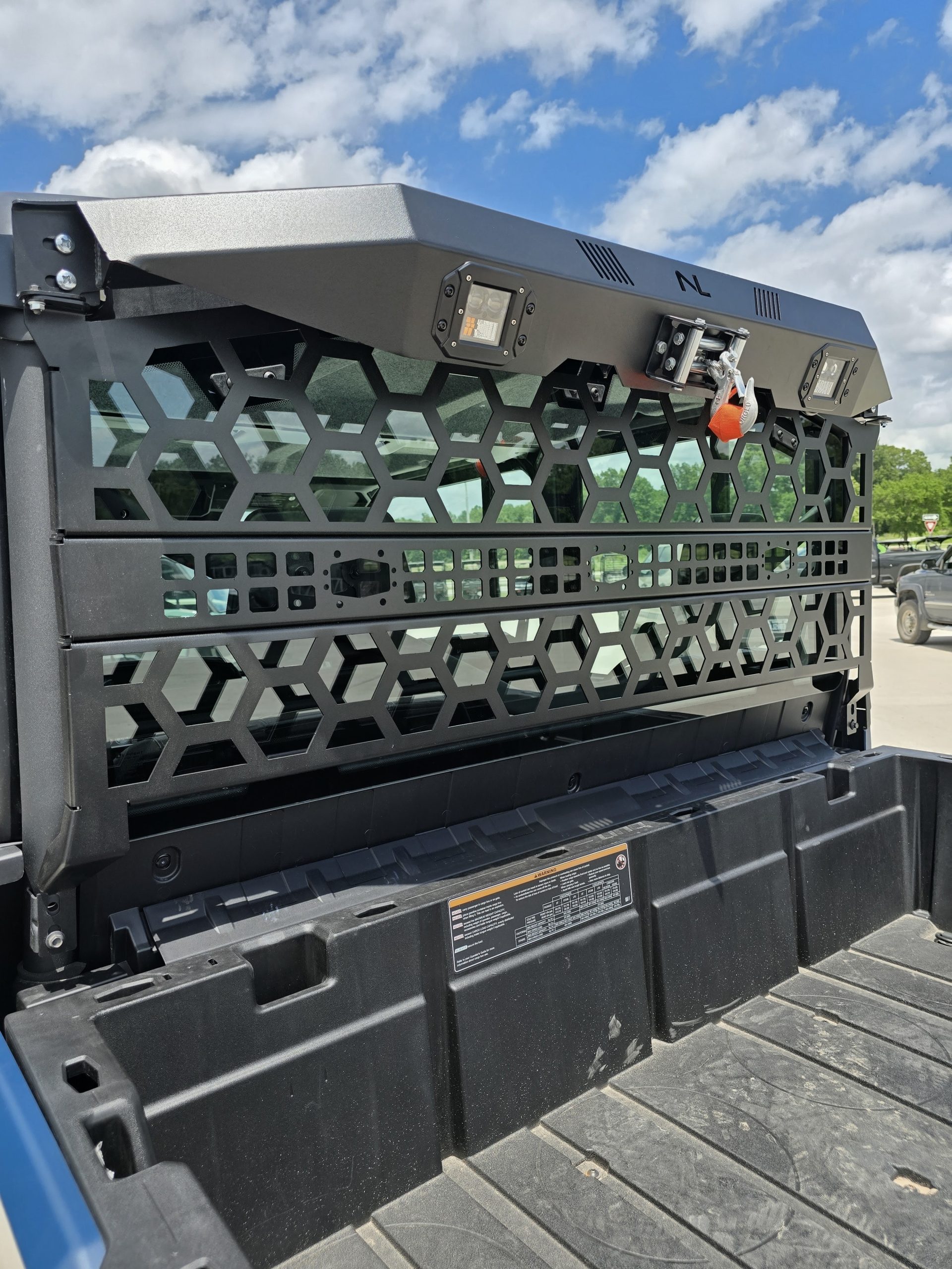 Can-Am Defender HD11 Headache Rack and Game Loader with hidden winch, LED lights and accessory bar